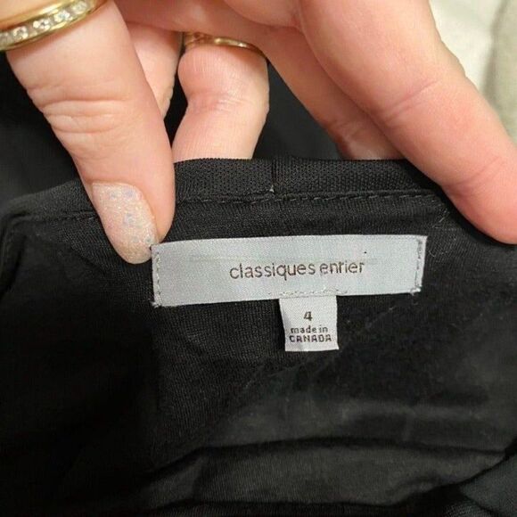 Classiques Entier Ruched Zipper Sheath Dress Black 4 Small - Picture 10 of 10